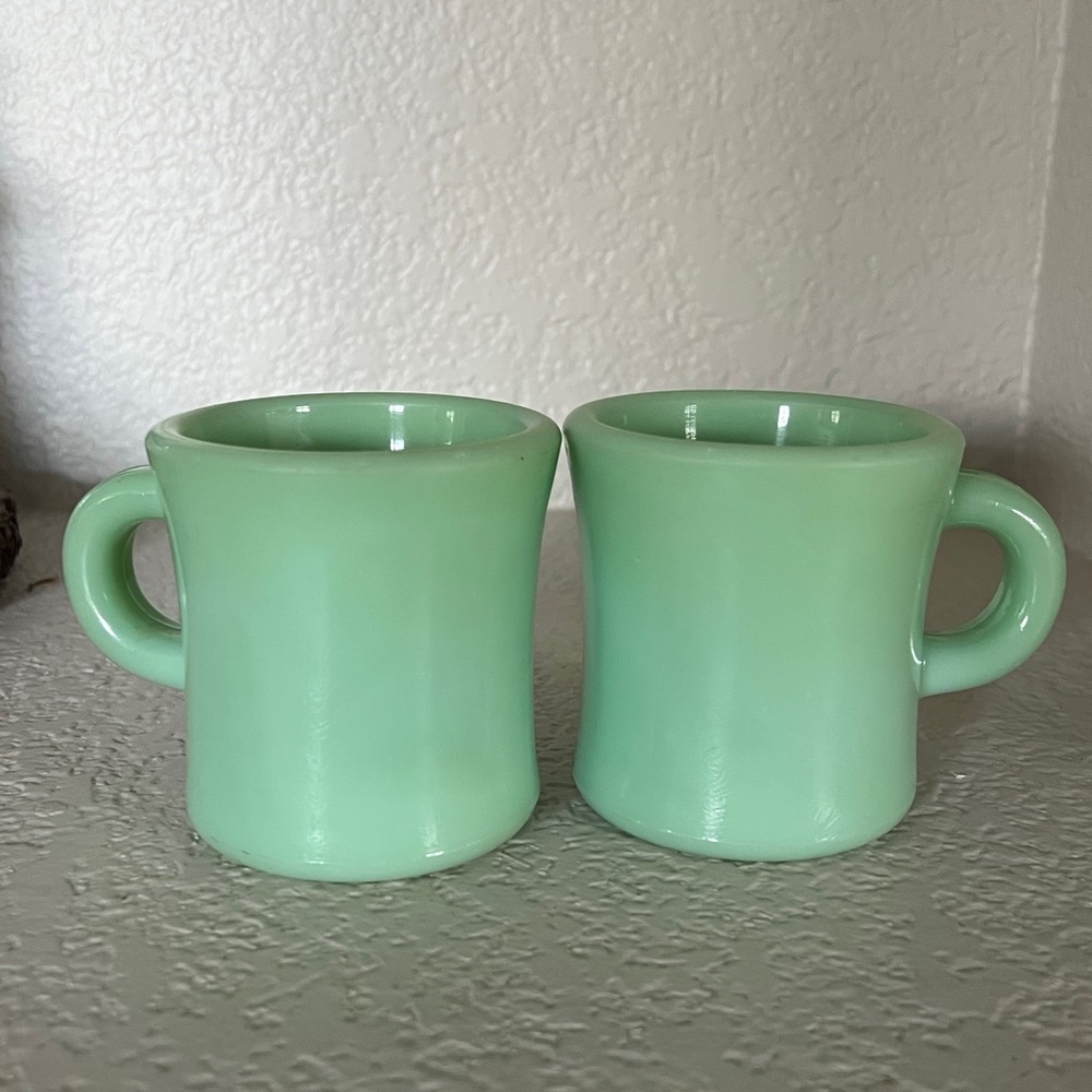 Vintage Fire King Jadeite Coffee Mugs C